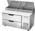 Beverage Air DPD60HC-2 Refrigerated Counter, Pizza Prep Table