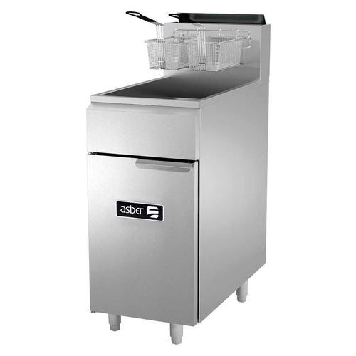 Asber AEF-50-S Fryer, Gas, Floor Model, Full Pot