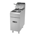 Asber AEF-2525-S Fryer, Gas, Floor Model, Split Pot