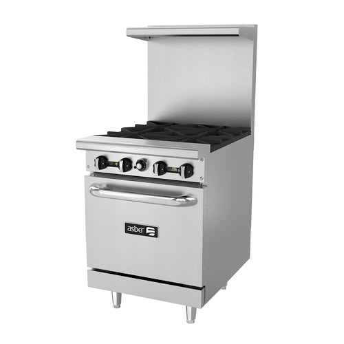 Asber AER-G24-24-H Range, 24" Restaurant, Gas