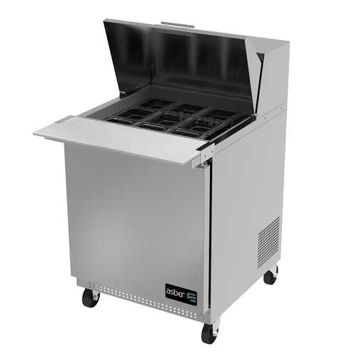 Asber APTM-27-12 Refrigerated Counter, Mega Top Sandwich / Salad Unit