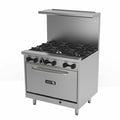Asber AER-6-36-E Range, 36" Restaurant, Gas