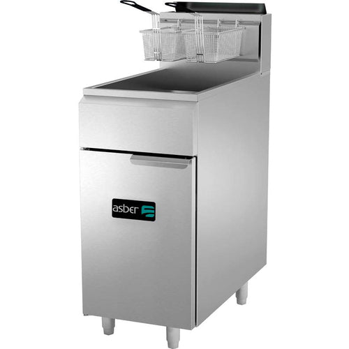 Asber AEF-4050-S-E Fryer, Gas, Floor Model, Full Pot
