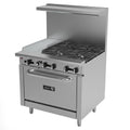 Asber AEMR-G12-B4-36 Range, 36" Restaurant, Gas