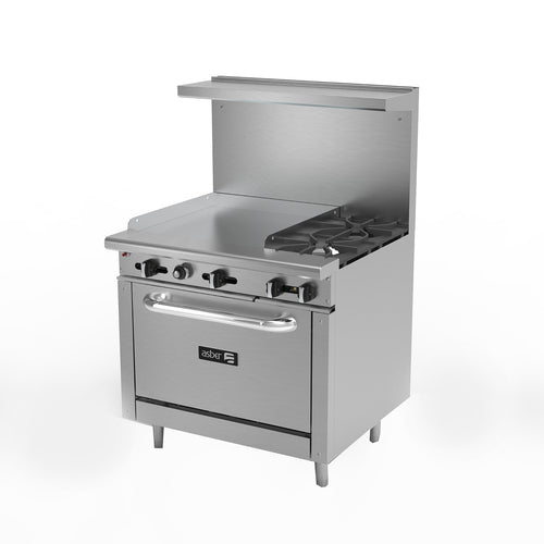 Asber AEMR-G24-B2-36-H Range, 36" Restaurant, Gas