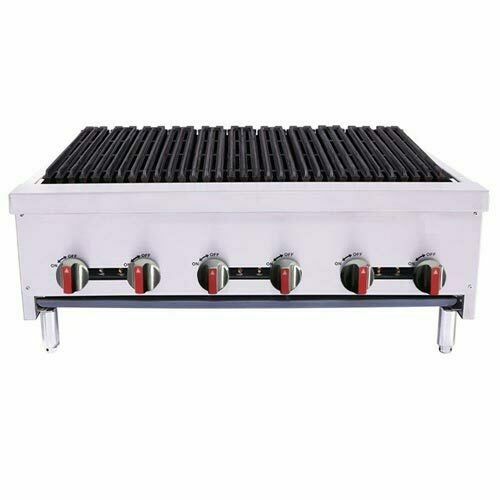 BakeMax BACGG36-6 Charbroiler, Gas, Countertop