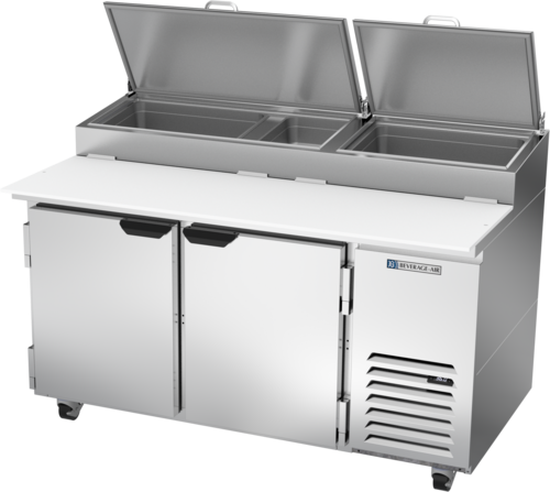 Beverage Air DP60HC Refrigerated Counter, Pizza Prep Table
