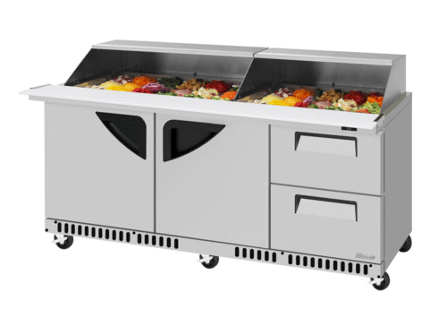 Turbo Air TST-72SD-30-LRD2-FB-N-SL Refrigerated Counter, Mega Top Sandwich / Salad Unit
