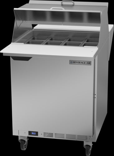 Beverage Air SPE27HC-12M-B-DS Refrigerated Counter, Mega Top Sandwich / Salad Unit