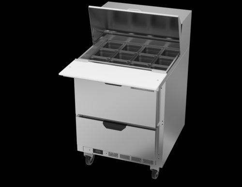 Beverage Air SPED27HC-12M-B Refrigerated Counter, Mega Top Sandwich / Salad Unit