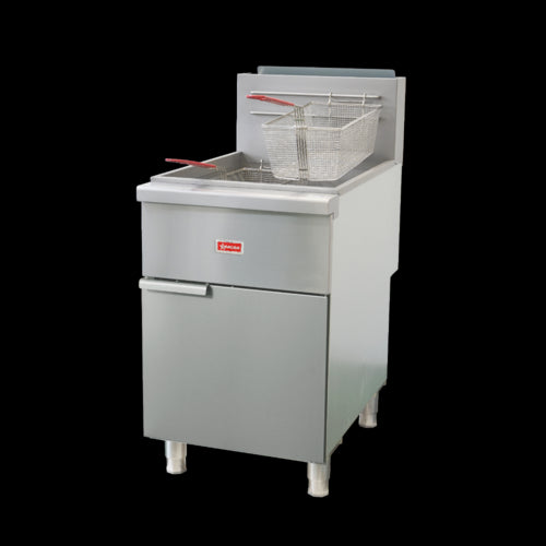 Omcan 48308 Fryer, Gas, Floor Model, Split Pot