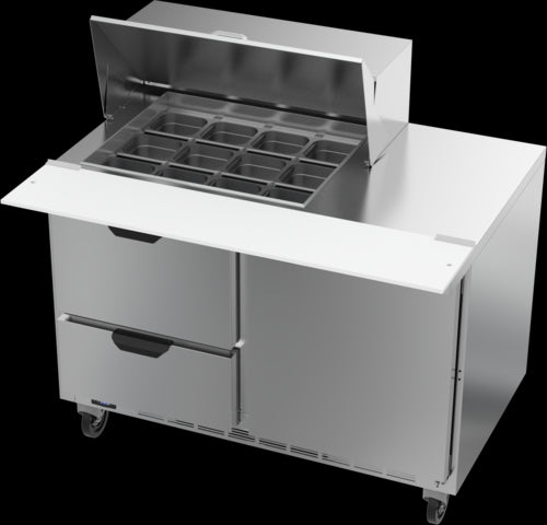 Beverage Air SPED48HC-12M-2 Refrigerated Counter, Mega Top Sandwich / Salad Unit