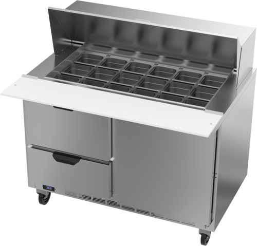 Beverage Air SPED48HC-18M-2 Refrigerated Counter, Mega Top Sandwich / Salad Unit