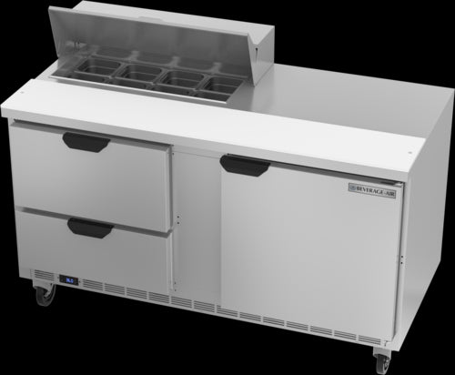 Beverage Air SPED60HC-08-2 Refrigerated Counter, Sandwich / Salad Unit