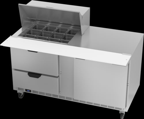 Beverage Air SPED60HC-12M-2 Refrigerated Counter, Mega Top Sandwich / Salad Unit