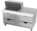 Beverage Air SPED60HC-12M-4 Refrigerated Counter, Mega Top Sandwich / Salad Unit