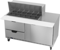Beverage Air SPED60HC-18M-2 Refrigerated Counter, Mega Top Sandwich / Salad Unit