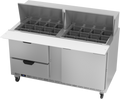 Beverage Air SPED60HC-24M-2 Refrigerated Counter, Mega Top Sandwich / Salad Unit