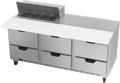 Beverage Air SPED72HC-08C-6 Refrigerated Counter, Sandwich / Salad Unit