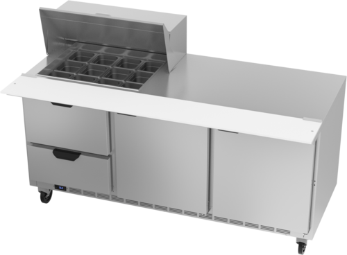Beverage Air SPED72HC-12M-2 Refrigerated Counter, Mega Top Sandwich / Salad Unit