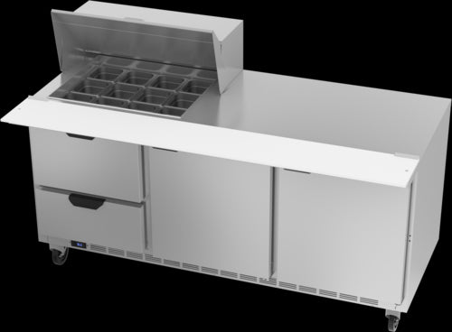 Beverage Air SPED72HC-12M-2 Refrigerated Counter, Mega Top Sandwich / Salad Unit