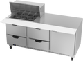 Beverage Air SPED72HC-12M-4 Refrigerated Counter, Mega Top Sandwich / Salad Unit