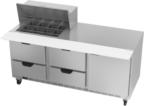 Beverage Air SPED72HC-12M-4 Refrigerated Counter, Mega Top Sandwich / Salad Unit