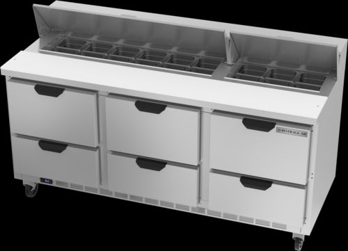 Beverage Air SPED72HC-18-6 Refrigerated Counter, Sandwich / Salad Unit