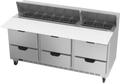 Beverage Air SPED72HC-18C-6 Refrigerated Counter, Sandwich / Salad Unit