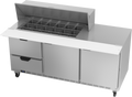 Beverage Air SPED72HC-18M-2 Refrigerated Counter, Mega Top Sandwich / Salad Unit