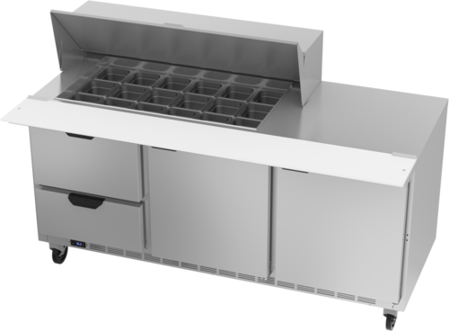 Beverage Air SPED72HC-18M-2 Refrigerated Counter, Mega Top Sandwich / Salad Unit