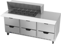 Beverage Air SPED72HC-18M-6 Refrigerated Counter, Mega Top Sandwich / Salad Unit