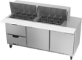 Beverage Air SPED72HC-24M-2 Refrigerated Counter, Mega Top Sandwich / Salad Unit