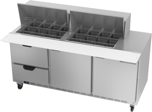 Beverage Air SPED72HC-24M-2 Refrigerated Counter, Mega Top Sandwich / Salad Unit