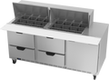 Beverage Air SPED72HC-24M-4 Refrigerated Counter, Mega Top Sandwich / Salad Unit