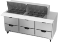 Beverage Air SPED72HC-24M-6 Refrigerated Counter, Mega Top Sandwich / Salad Unit