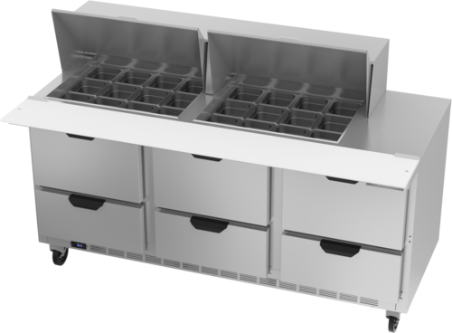 Beverage Air SPED72HC-24M-6 Refrigerated Counter, Mega Top Sandwich / Salad Unit