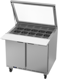 Beverage Air SPE36HC-15M-STL Refrigerated Counter, Mega Top Sandwich / Salad Unit