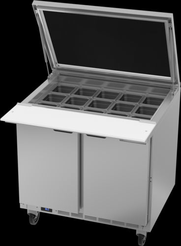 Beverage Air SPE36HC-15M-STL Refrigerated Counter, Mega Top Sandwich / Salad Unit