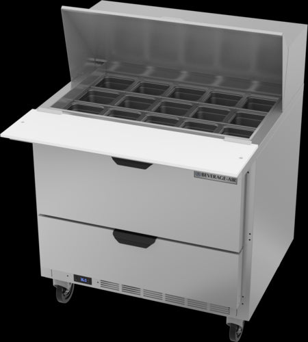Beverage Air SPED36HC-15M-2 Refrigerated Counter, Mega Top Sandwich / Salad Unit