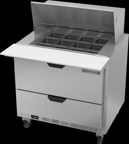 Beverage Air SPED36HC-12M-2 Refrigerated Counter, Mega Top Sandwich / Salad Unit