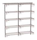 Metro SW-1872K4-85-5TIER Shelving, Wall Grid Unit