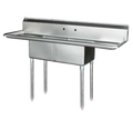 Blue Air BS2-18-12/2D Sink, (2) Two Compartment