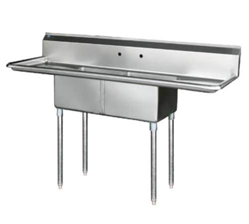 Blue Air BS2-18-12/2D Sink, (2) Two Compartment