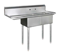 Blue Air BS2-18-12/L Sink, (2) Two Compartment