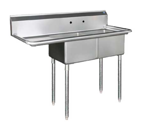 Blue Air BS2-18-12/L Sink, (2) Two Compartment