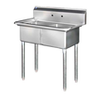 Blue Air BS2-18-12/N Sink, (2) Two Compartment