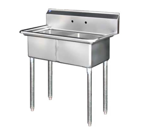 Blue Air BS2-18-12/N Sink, (2) Two Compartment