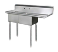 Blue Air BS2-18-12/R Sink, (2) Two Compartment