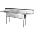 Blue Air BS3-18-12/2D Sink, (3) Three Compartment